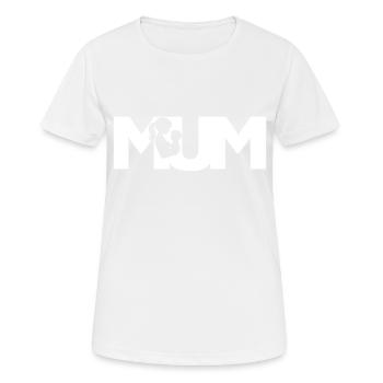 MUM - Frauen T-Shirt atmungsaktiv - Weiß - Vorne - AI Model Female 172 dark (172cm)