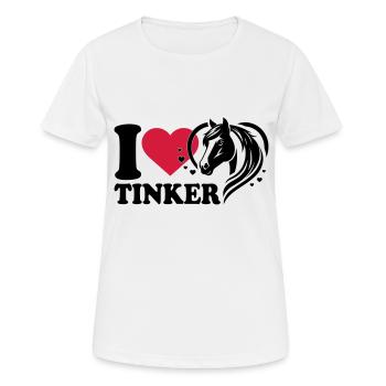 I love horse Tinker - Women's Breathable T-Shirt - white - Front - AI Model Female 172 dark (172cm)