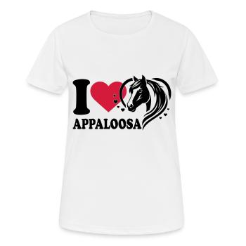 I love Pferd Appaloosa - Frauen T-Shirt atmungsaktiv - Weiß - Vorne - AI Model Female 172 dark (172cm)