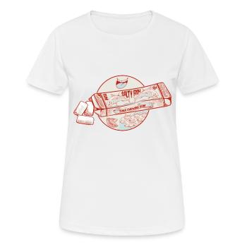 Thon saveur bubblegum - T-shirt respirant Femme - blanc - Devant - AI Model Female 172 dark (172cm)