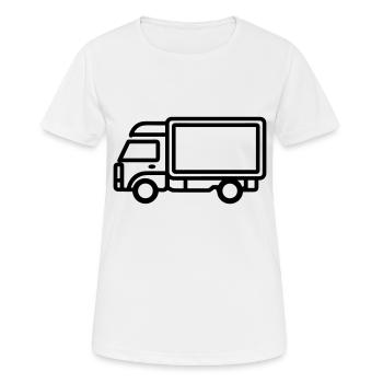 Lkw - Frauen T-Shirt atmungsaktiv - Weiß - Vorne - AI Model Female 172 dark (172cm)