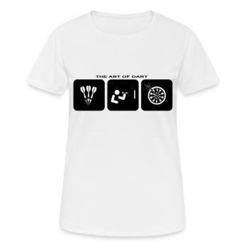 Dart Darten Sport Unterhaltung Freizeit Hobby - Frauen T-Shirt atmungsaktiv - Weiß - Vorne - AI Model Female 172 dark (172cm)