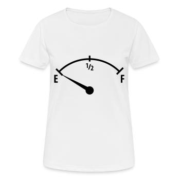 La jauge de carburant vide peut être personnalisée - T-shirt respirant Femme - blanc - Devant - AI Model Female 172 dark (172cm)