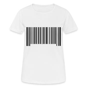 barcode - Frauen T-Shirt atmungsaktiv - Weiß - Vorne - AI Model Female 172 dark (172cm)