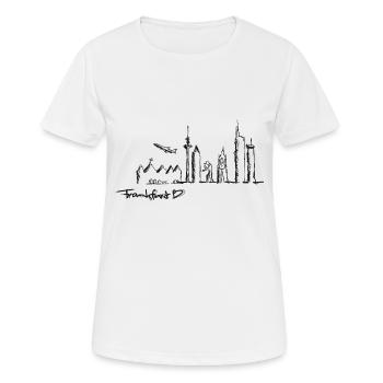 frankfurt - Frauen T-Shirt atmungsaktiv - Weiß - Vorne - AI Model Female 172 dark (172cm)