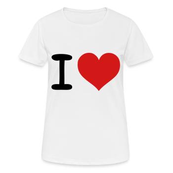 I HEART - Women's Breathable T-Shirt - white - Front - AI Model Female 172 dark (172cm)
