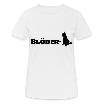 bloederhund - Frauen T-Shirt atmungsaktiv - Weiß - Vorne - AI Model Female 172 dark (172cm)