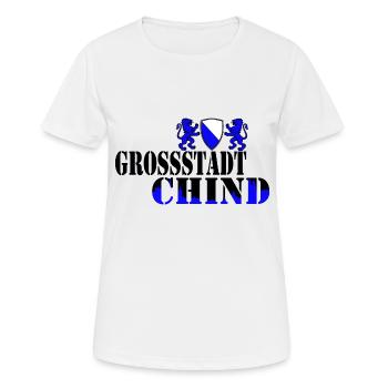 chind urbain - T-shirt respirant Femme - blanc - Devant - AI Model Female 172 dark (172cm)