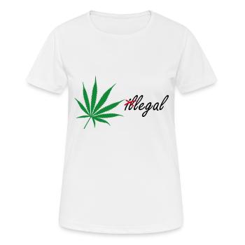 (il)legal Cannabis legalize it - Frauen T-Shirt atmungsaktiv - Weiß - Vorne - AI Model Female 172 dark (172cm)