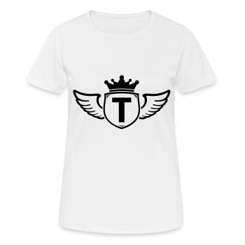 t,Anfangsbuchstabe, Name, - Frauen T-Shirt atmungsaktiv - Weiß - Vorne - AI Model Female 172 dark (172cm)