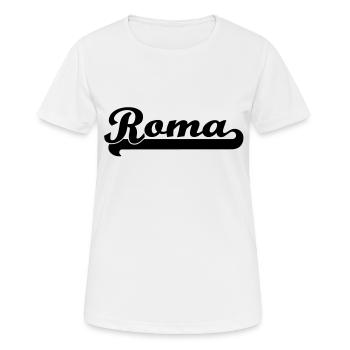 écrit roma - T-shirt respirant Femme - blanc - Devant - AI Model Female 172 dark (172cm)
