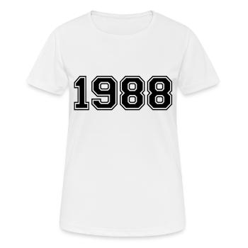 1988 - Women's Breathable T-Shirt - white - Front - AI Model Female 172 dark (172cm)