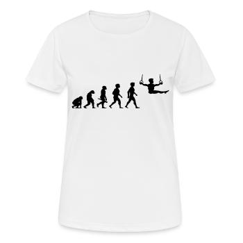 Evolution Gymnastik Turnen Akrobatik Geräteturnen - Frauen T-Shirt atmungsaktiv - Weiß - Vorne - AI Model Female 172 dark (172cm)