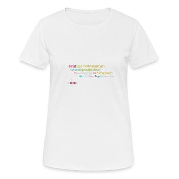 Geek attitude code - Women's Breathable T-Shirt - white - Front - AI Model Female 172 dark (172cm)