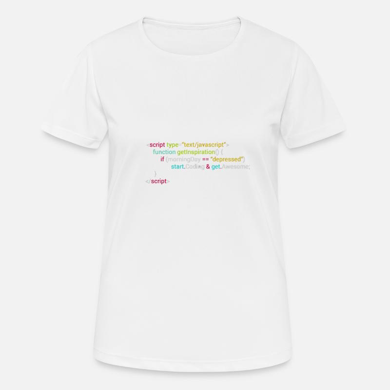 Geek attitude code - Women's Breathable T-Shirt - white