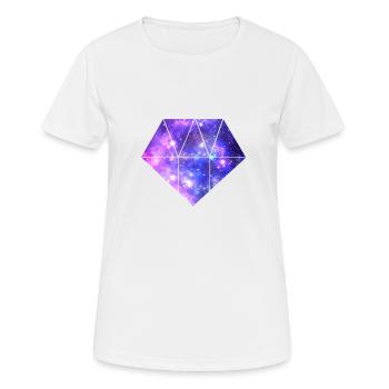 Galaxy Diamond - Women's Breathable T-Shirt - white - Front - AI Model Female 172 dark (172cm)