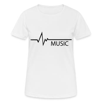 Fréquence Musique - T-shirt respirant Femme - blanc - Devant - AI Model Female 172 dark (172cm)