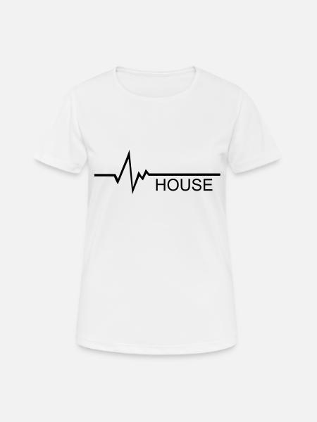 HOUSE Beat Frequence Bass Pulse - Women's Breathable T-Shirt - white