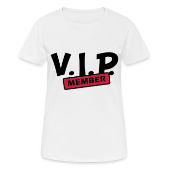 vip member - Frauen T-Shirt atmungsaktiv - Weiß - Vorne - AI Model Female 172 dark (172cm)