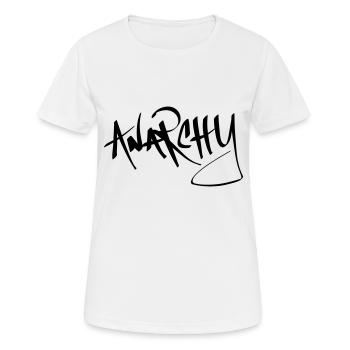 anarchie - T-shirt respirant Femme - blanc - Devant - AI Model Female 172 dark (172cm)