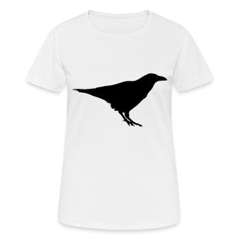 Rabe - Frauen T-Shirt atmungsaktiv - Weiß - Vorne - AI Model Female 172 dark (172cm)