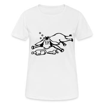 âne ivre - T-shirt respirant Femme - blanc - Devant - AI Model Female 172 dark (172cm)
