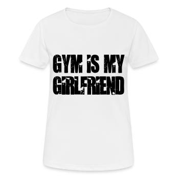 gym - Frauen T-Shirt atmungsaktiv - Weiß - Vorne - AI Model Female 172 dark (172cm)