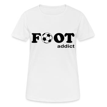 football addict - Frauen T-Shirt atmungsaktiv - Weiß - Vorne - AI Model Female 172 dark (172cm)