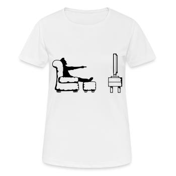 Bascule télécommande écran plat - T-shirt respirant Femme - blanc - Devant - AI Model Female 172 dark (172cm)