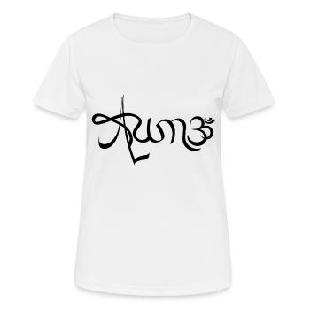 Aum - T-shirt respirant Femme - blanc - Devant - AI Model Female 172 dark (172cm)
