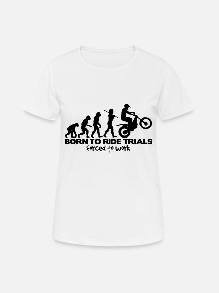 trials bike evolution 03 born to ride fo - Women's Breathable T-Shirt - white