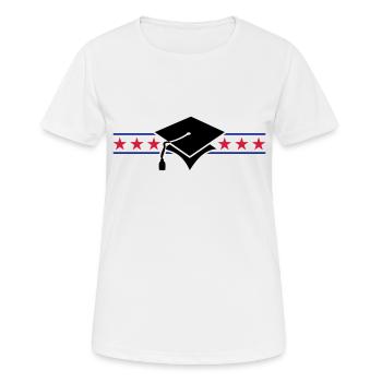 scholar hat / Gelehrtenhut (3c) - Women's Breathable T-Shirt - white - Front - AI Model Female 172 dark (172cm)