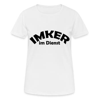 imker im dienst - Frauen T-Shirt atmungsaktiv - Weiß - Vorne - AI Model Female 172 dark (172cm)