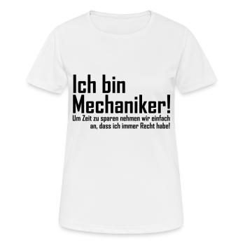 mechaniker - Frauen T-Shirt atmungsaktiv - Weiß - Vorne - AI Model Female 172 dark (172cm)