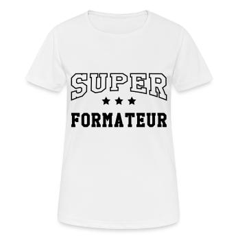 Formateur / Formatrice / Formation / Education - T-shirt respirant Femme - blanc - Devant - AI Model Female 172 dark (172cm)
