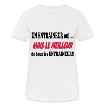 Un entraineur oui ... - Frauen T-Shirt atmungsaktiv - Weiß - Vorne - AI Model Female 172 dark (172cm)