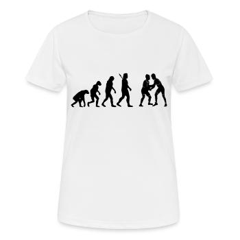 Ringen - Frauen T-Shirt atmungsaktiv - Weiß - Vorne - AI Model Female 172 dark (172cm)