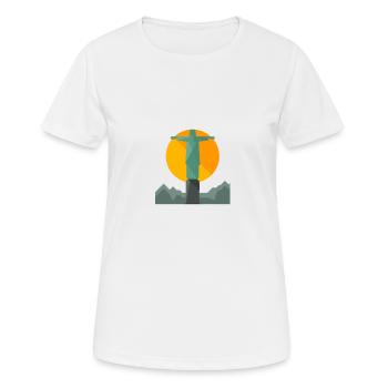 Brésil Rio de Janeiro - T-shirt respirant Femme - blanc - Devant - AI Model Female 172 dark (172cm)