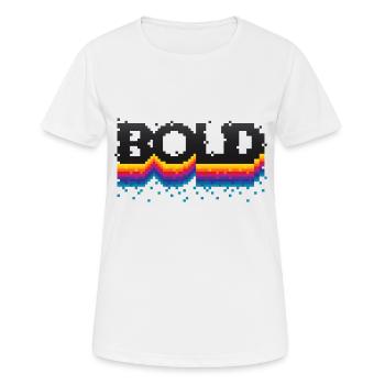 Bold (pixel, lettering) - Women's Breathable T-Shirt - white - Front - AI Model Female 172 dark (172cm)