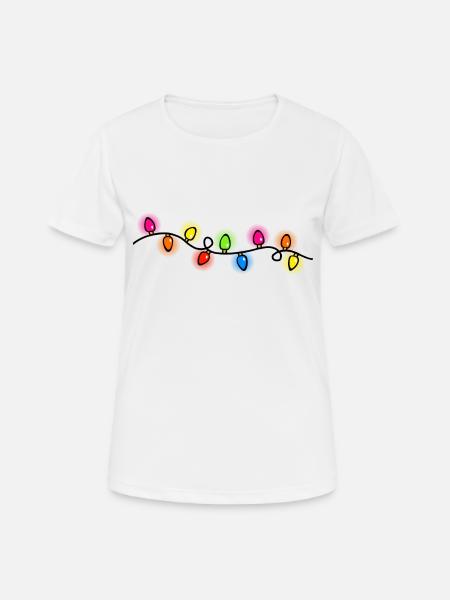 Christmas Glow Lights - Women's Breathable T-Shirt - white