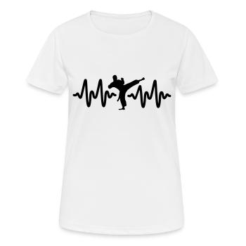 kampfsport - Frauen T-Shirt atmungsaktiv - Weiß - Vorne - AI Model Female 172 dark (172cm)