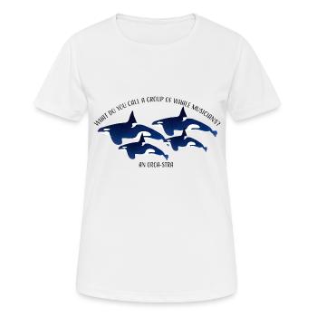 Orca-stra - T-shirt respirant Femme - blanc - Devant - AI Model Female 172 dark (172cm)