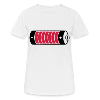 Barre de charge batterie clipart - T-shirt respirant Femme - blanc - Devant - AI Model Female 172 dark (172cm)