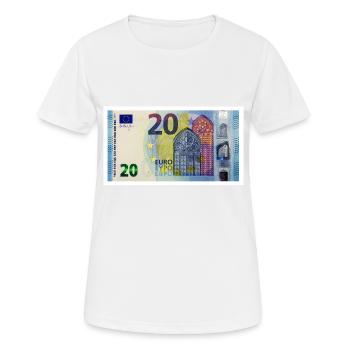 20 euro - Frauen T-Shirt atmungsaktiv - Weiß - Vorne - AI Model Female 172 dark (172cm)