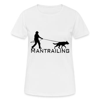 Mantrailing Schwarz - Frauen T-Shirt atmungsaktiv - Weiß - Vorne - AI Model Female 172 dark (172cm)