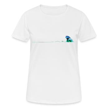 La vague - T-shirt respirant Femme - blanc - Devant - AI Model Female 172 dark (172cm)