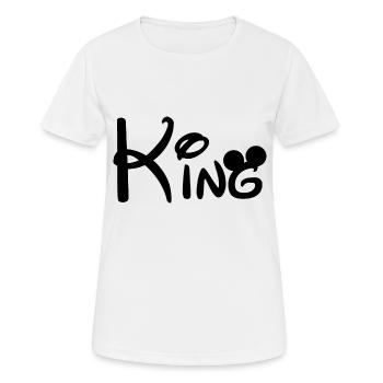 Pärchen Design! King - Queen! - Frauen T-Shirt atmungsaktiv - Weiß - Vorne - AI Model Female 172 dark (172cm)