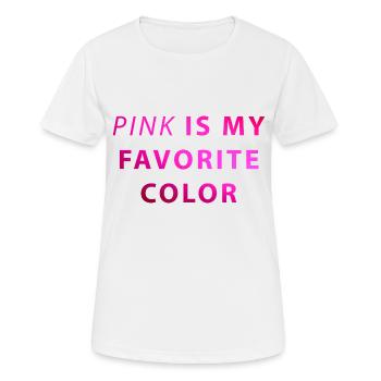 Le rose est ma couleur préférée - T-shirt respirant Femme - blanc - Devant - AI Model Female 172 dark (172cm)