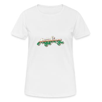 Augsbourg Rétro Vintage - T-shirt respirant Femme - blanc - Devant - AI Model Female 172 dark (172cm)