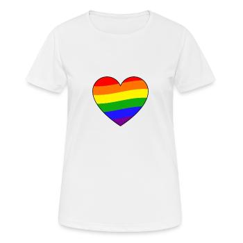 Fierté - T-shirt respirant Femme - blanc - Devant - AI Model Female 172 dark (172cm)